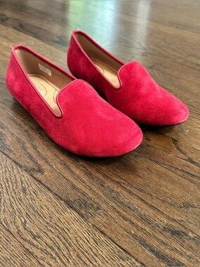 Harmony 783 Women's Red Suede Print Grounding Loafers